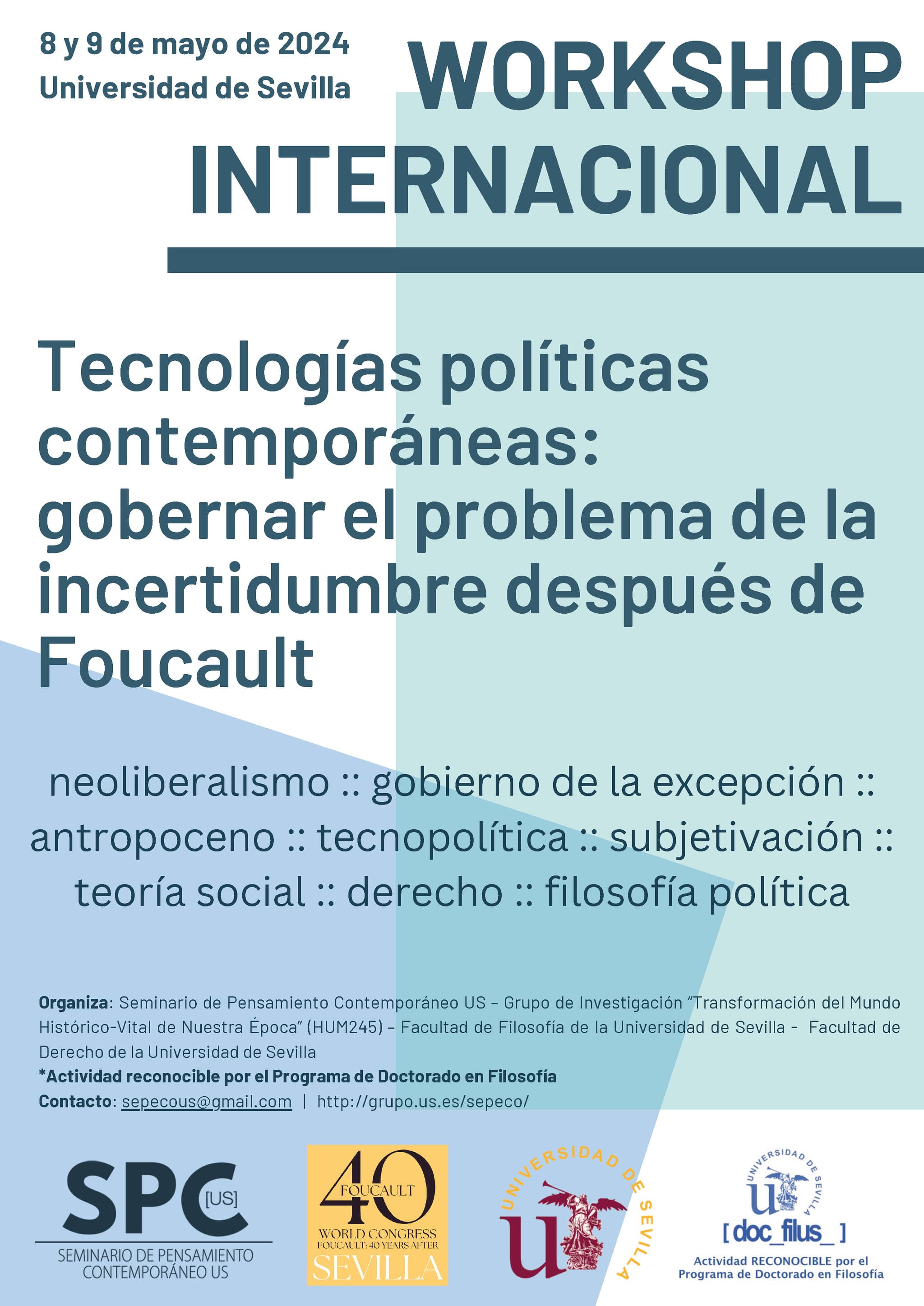 Agenda de Atividades da Faculdade de Filosofia da Universidad de Sevilla